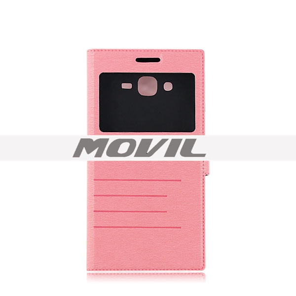 NP-2537 Imán metal ventana funda de cuero para Samsung Galaxy A7-10